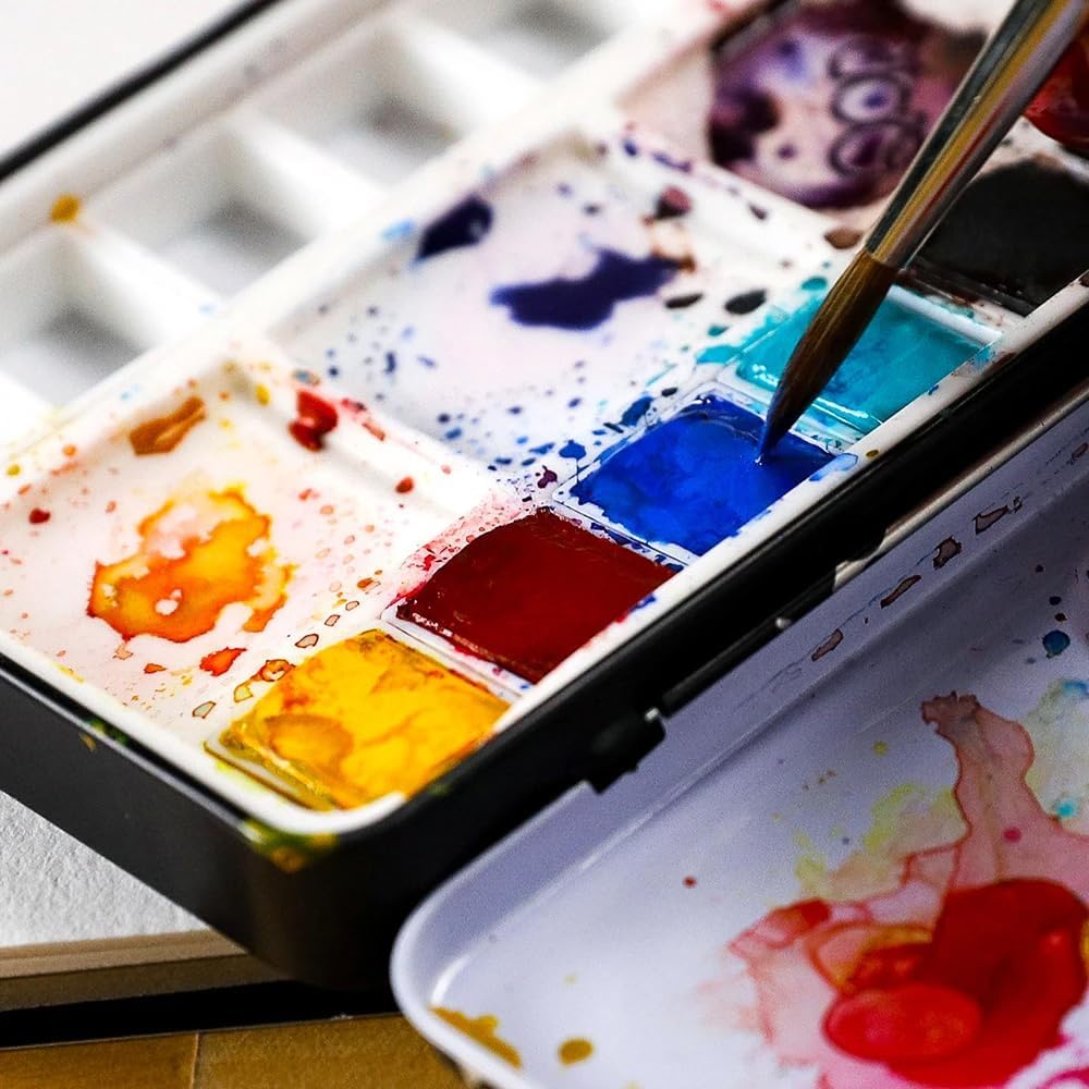 Golden QOR Watercolor 0025 Half Pan Urban Sketch 6 Color Set 13300025