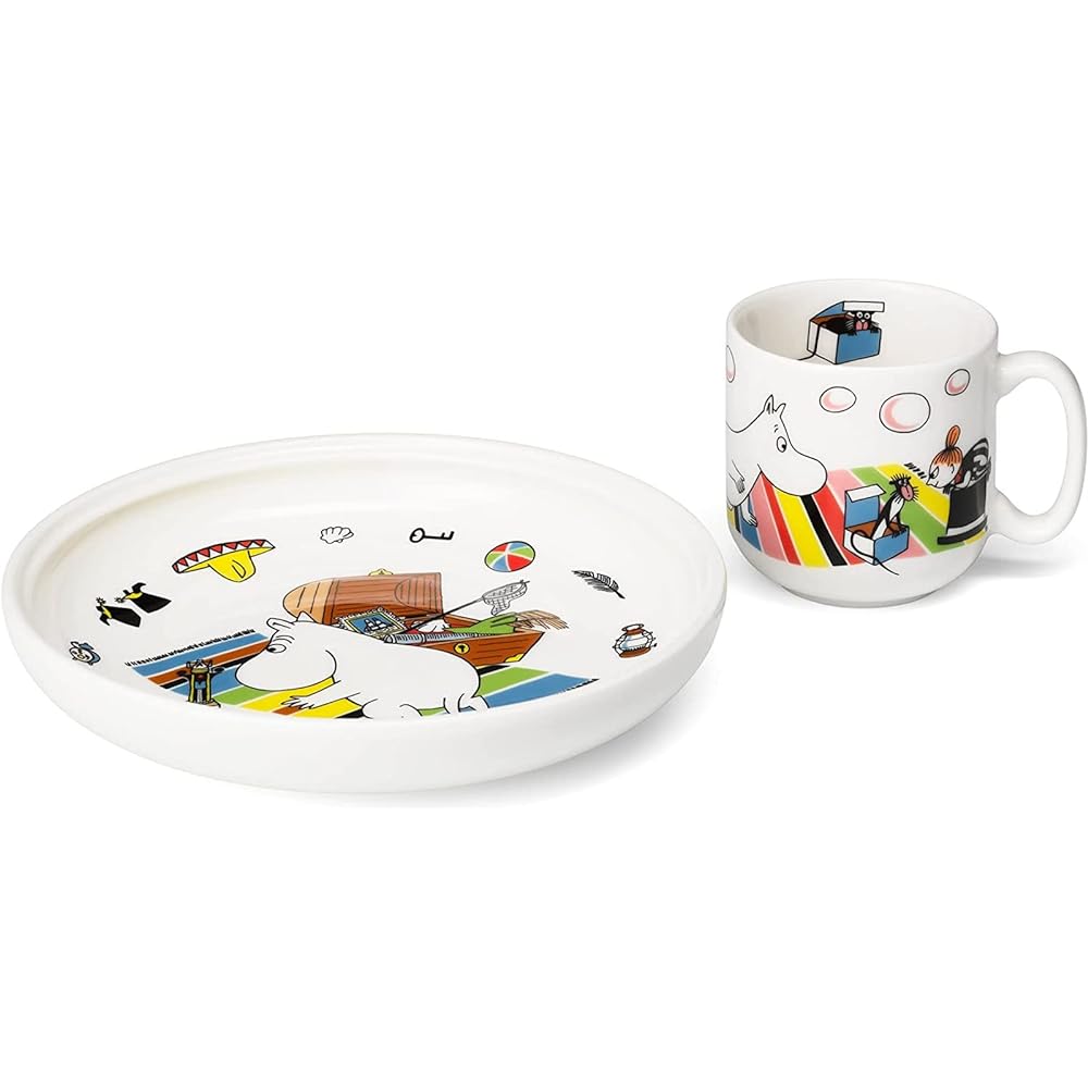 [Regular Imported Product] Arabia Moomin (Moomin by ARABIA) Tableware Set (Mug & Plate) Children Set Moomin (Boxed) 1023462