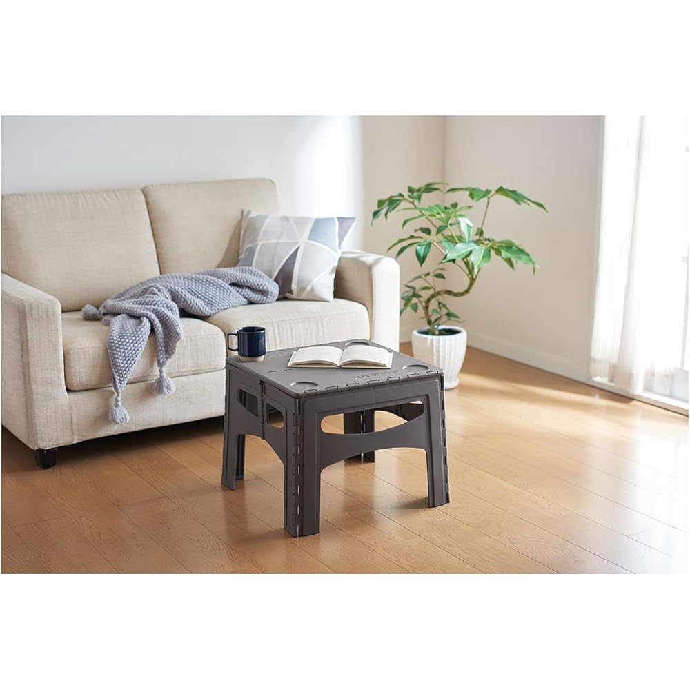 Tenma Outdoor Camping Folding Table Width 51 x Depth 48 x Height 39cm Gray