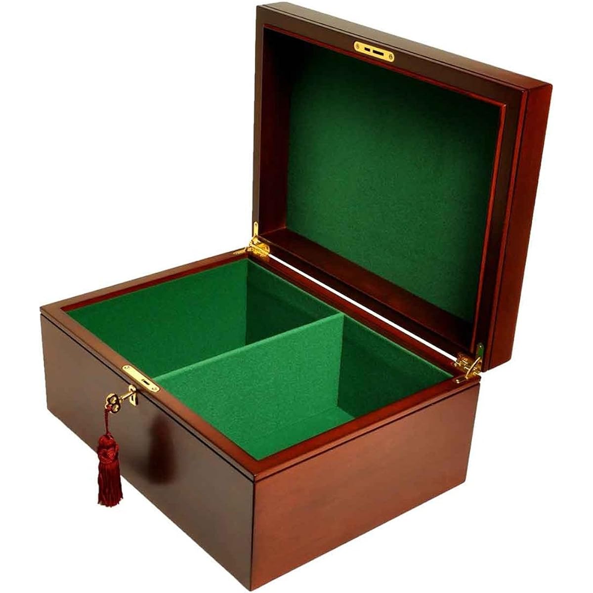 The House of Staunton Large Mahogany Premium Chess Box with Logo