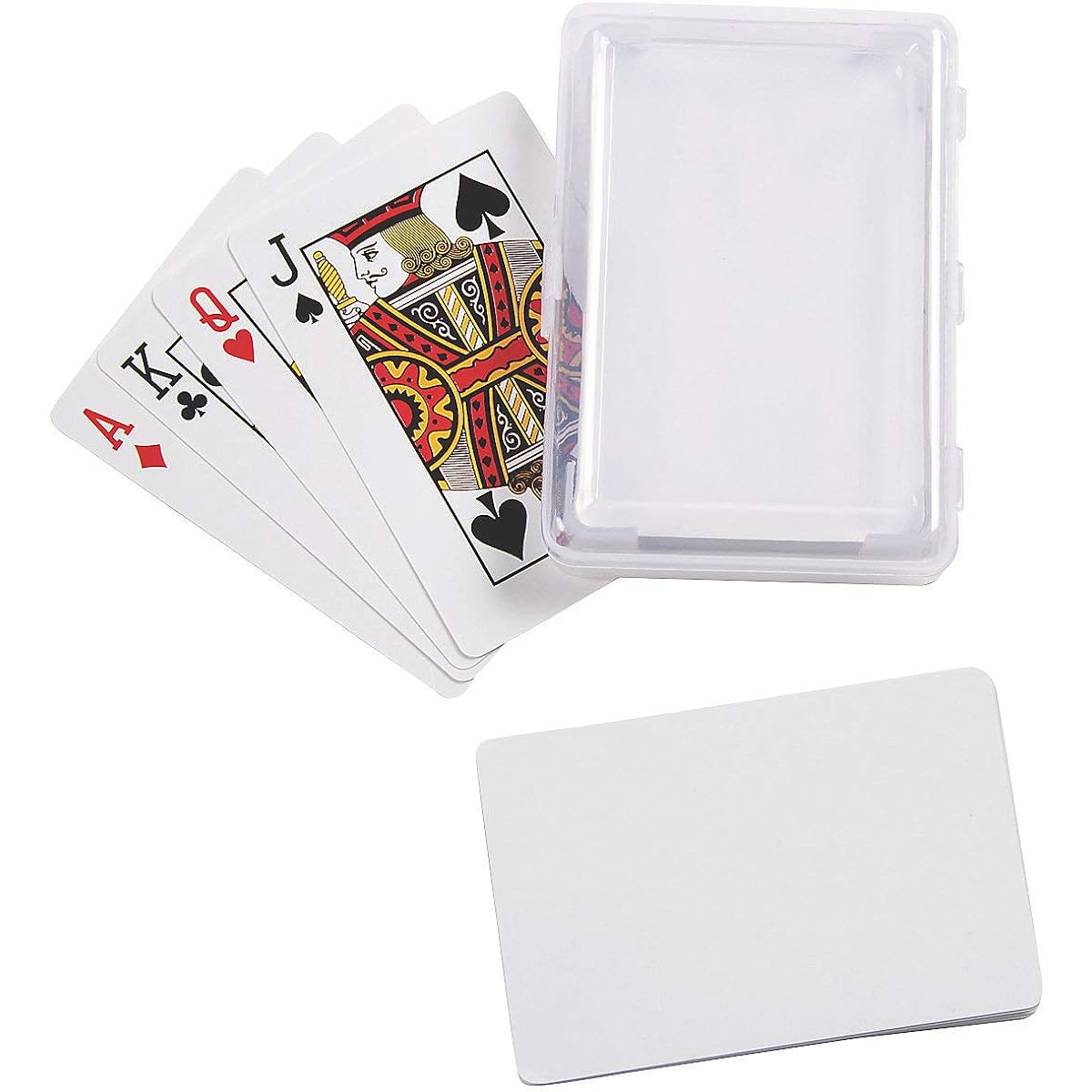 Fun Express DIY Blank Playing Cards with Plastic Box