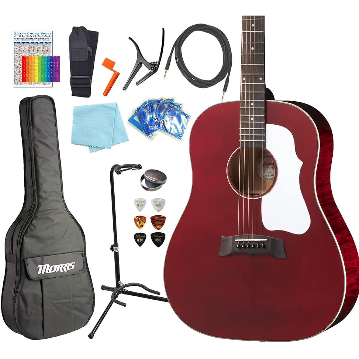 Morris electric acoustic guitar MORRIS G-021E beginner's 13-piece set acoustic guitar WR [98765] [Safe to ship after inspection]