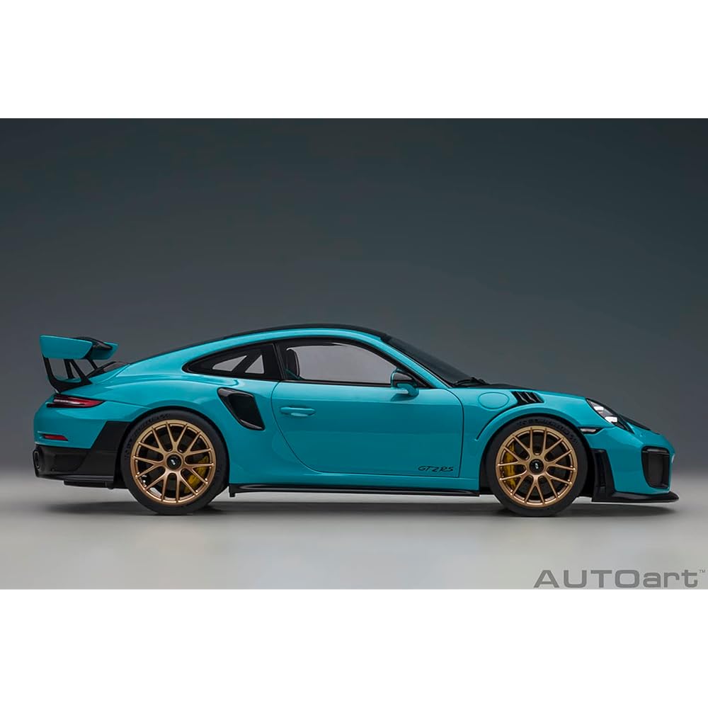 AUTOart 1/18 Porsche 911 (991.2) GT2 RS Weissach Package Blue/Carbon Black Finished Product 78175