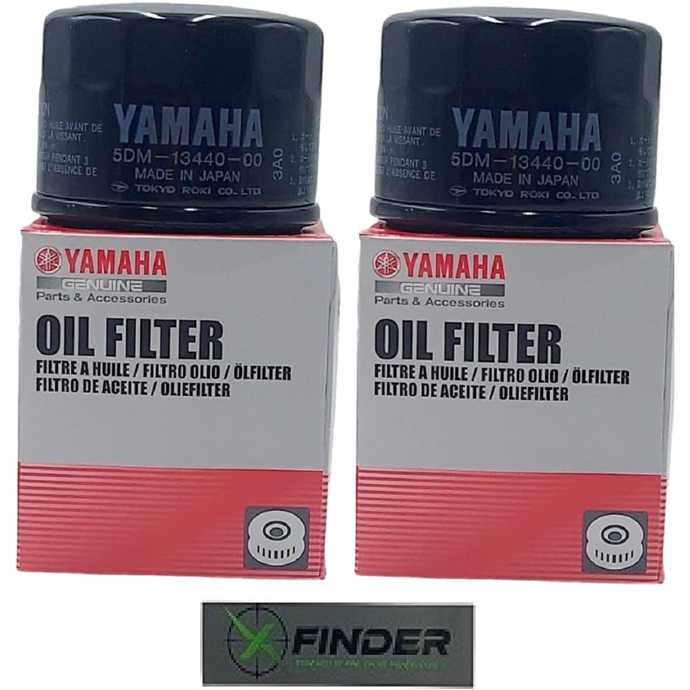 Yamaha Original OEM Powersports UTV ATV Motorcycle Oil Filter Yamaha Part #5DM-13440-00-00 Yamaha Original Part - Pack of 2