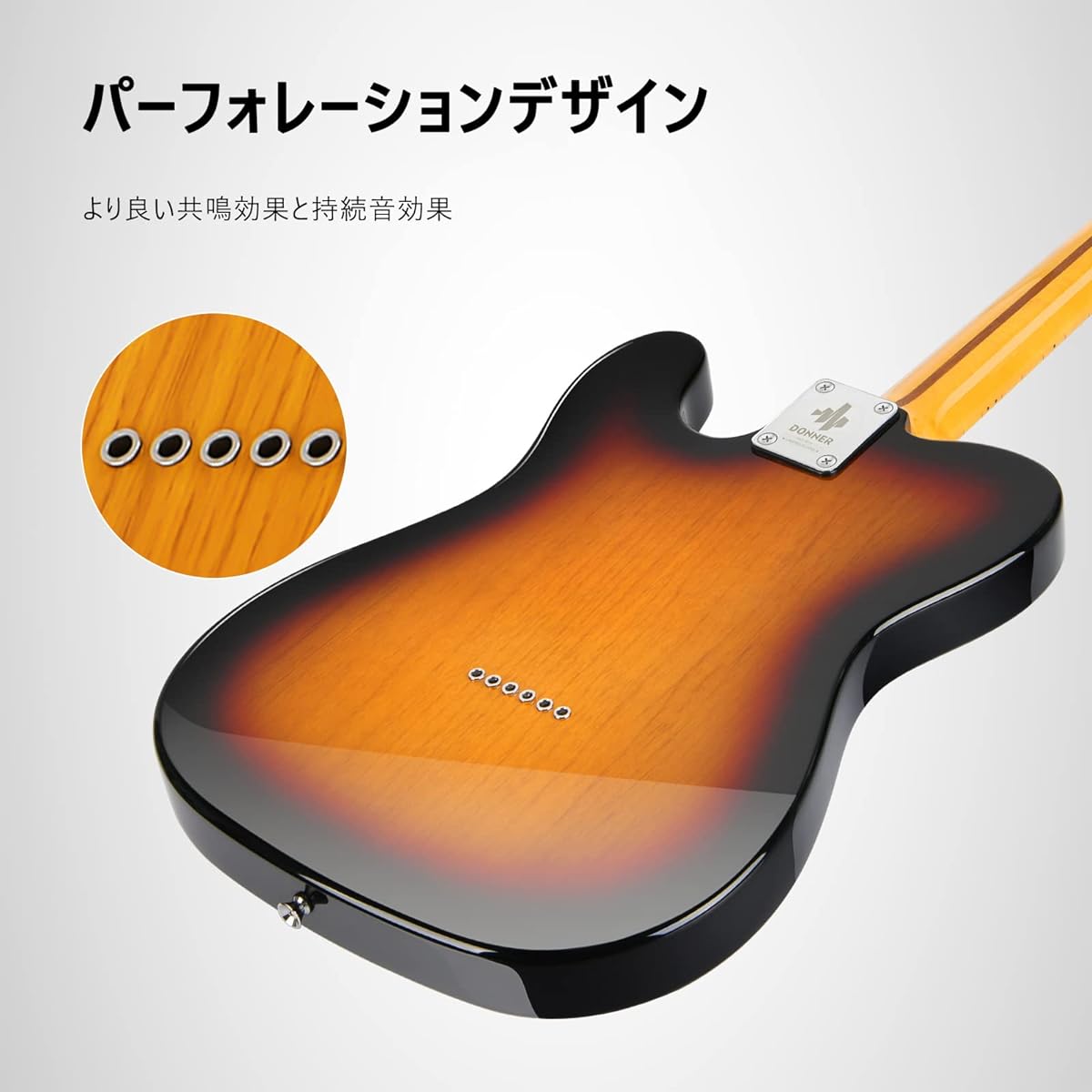 Donner Electric Guitar TC Type Jazz Beginner Set Premium Wood Sunburst DJC-1000S
