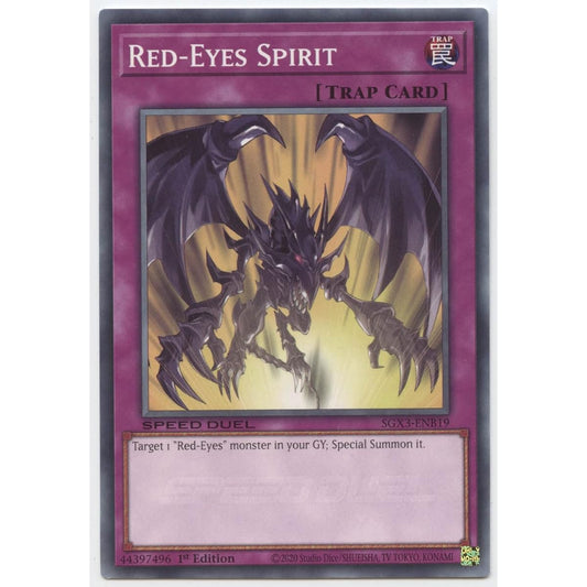 Red-Eyes Spirit - SGX3-ENB19 - Common - 1st Edition.