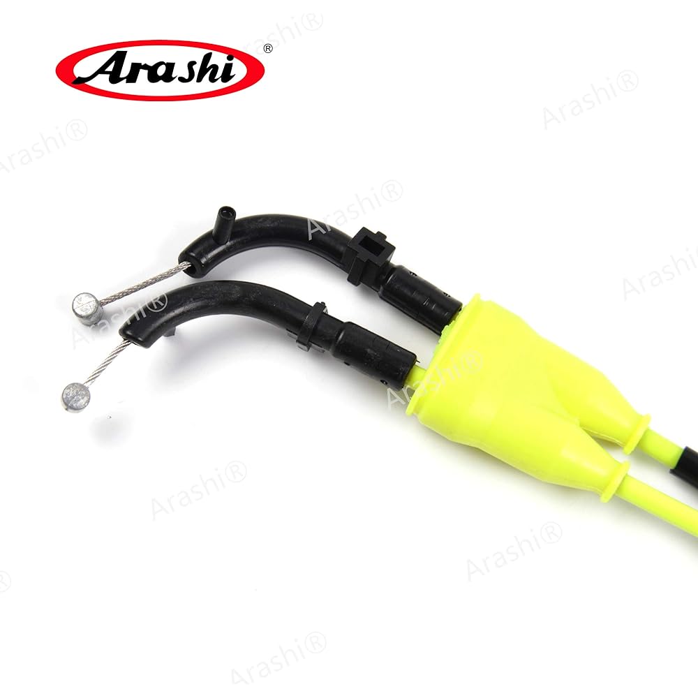 Arashi Throttle Cable and Clutch Cable Compatible with Yamaha YZFR1 YZF-R1 YZF R1 2004 2005 2006 Motorcycle Replacement Accessories Yellow