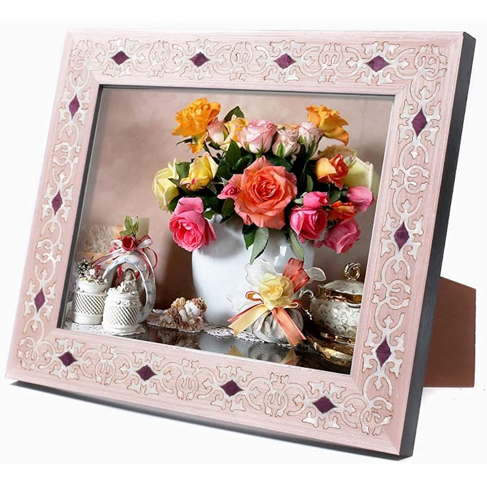 Photo Frame NATALINI Made in Italy Natalini Photo Frame Handmade Bergamo Pink Pink Interior Wooden Photo Holder