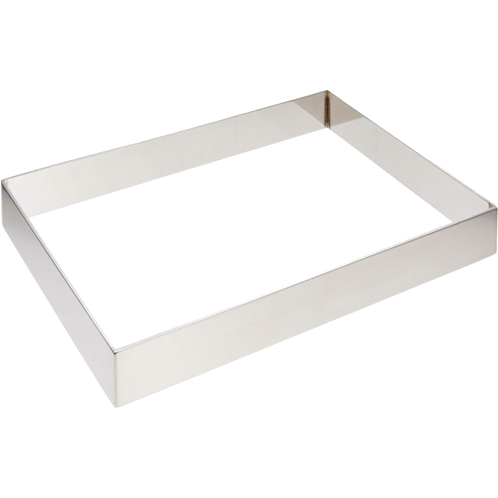 Endo Shoji TKG Square ring for oven top plate, 8 deep holes, Made of stainless steel, rust resistant and hygienic (Inner dimensions) Width x Depth x Height ((mm) 370 x 270 x 45, Commercial use WSL03008