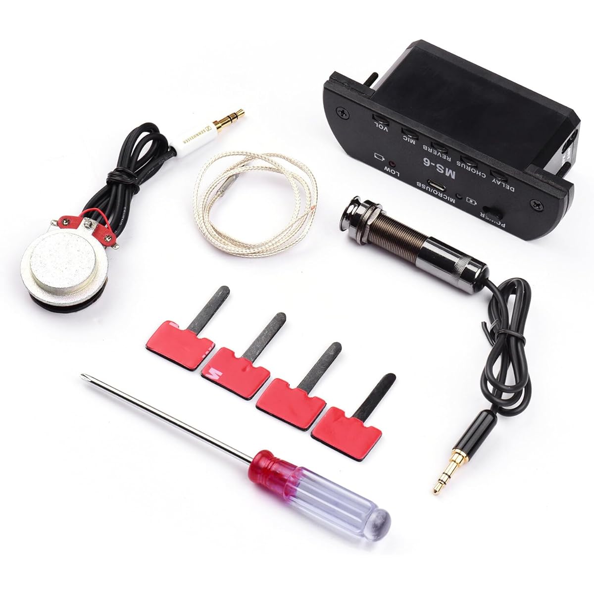 Acoustic Guitar Pickup Resonance Pickup Preamp System with Rechargeable Battery