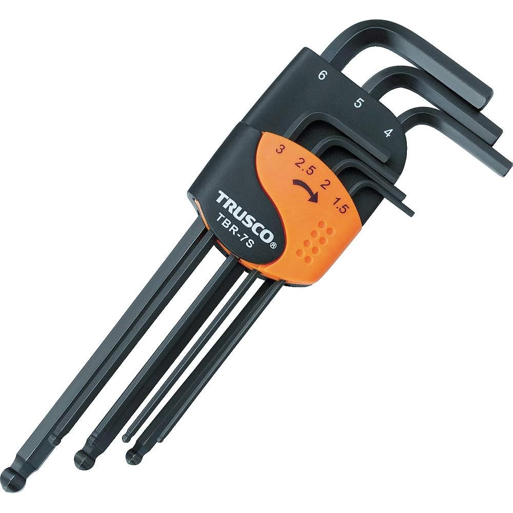 TRUSCO Ball Point Hex Wrench Set (Standard Type) 16 Pieces TBR-16S