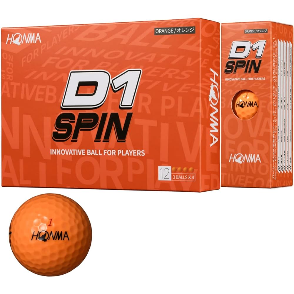 Honma Golf HONMA Ball D1 SPIN Ball 1 Dozen (12 pieces)