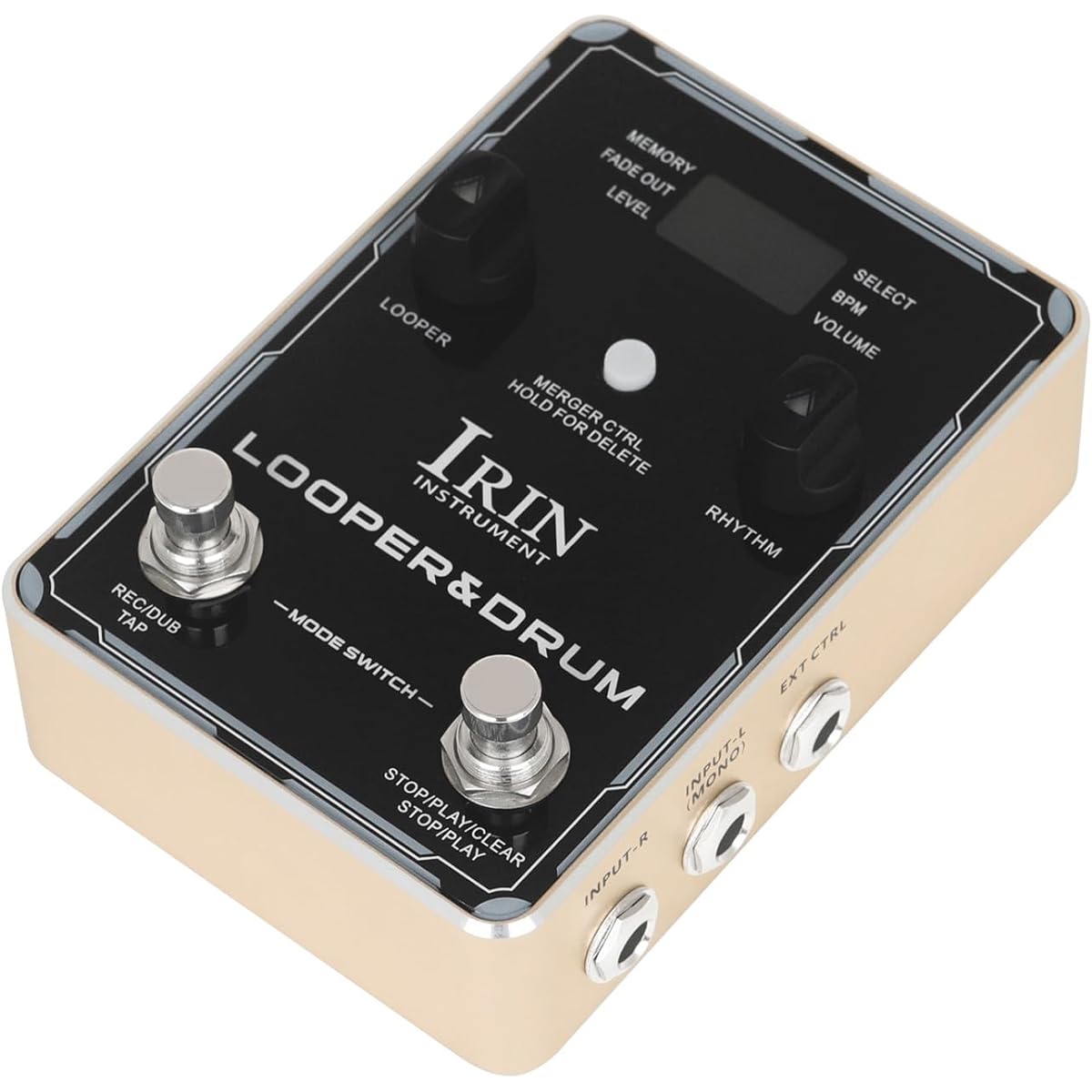 Xtahdge Looper Pedal Drum Machine Guitar Effect Pedal 44.1kHz/24 Bit 160 Minutes Recording Time 100 Drum Machine Rhythm Double Stepping Nail Looper Pedal Headphone Jack, Rose Gold