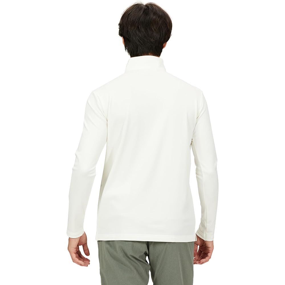 [Munsingwear] Long Sleeve Shirt Half Zip Stretch Thermal Simple Thick Golf MEMUJB09XJ Men's WH00 (White)