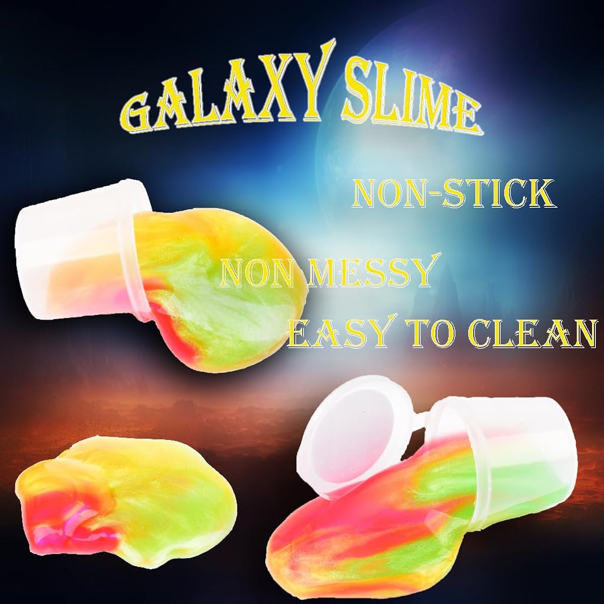 48 Pack Galaxy Slime Kit Mini Party Favors for Girls and Boys Best Gift for Kids Non-Sticky School Toys Stress & Anxiety Relief Super Soft Sludge Colorful Toys
