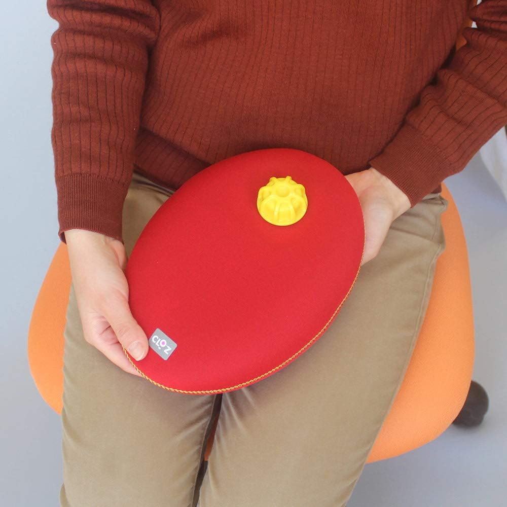 Soft hot water bottle egg shape/red [Set of 2]