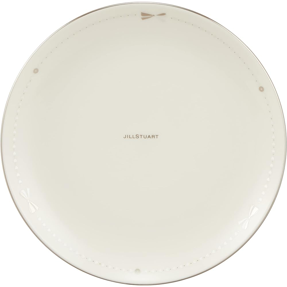 NARUMI Tableware Set JILL STUART White Ribbon Pattern Set for 2 People Stylish Cute 4 Piece Set Made in Japan Gift Box Included 41635-33357