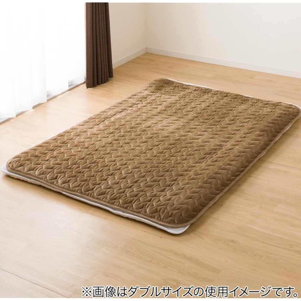 Nitori N Warm Easy to put on Warm bed pad Brown 2022-2023 winter model (Semi-double size 120 x 200)