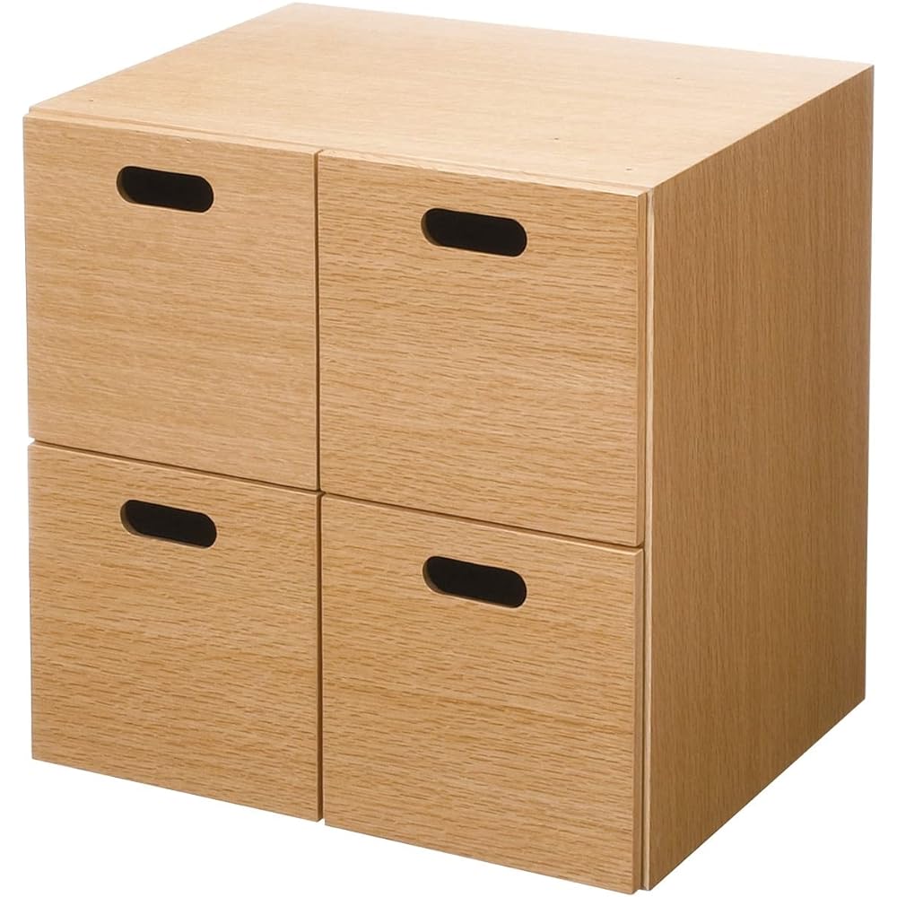 MUJI Stacking Chest Width 37 x Depth 28 x Height 37 cm 4 drawers Oak veneer 12381228