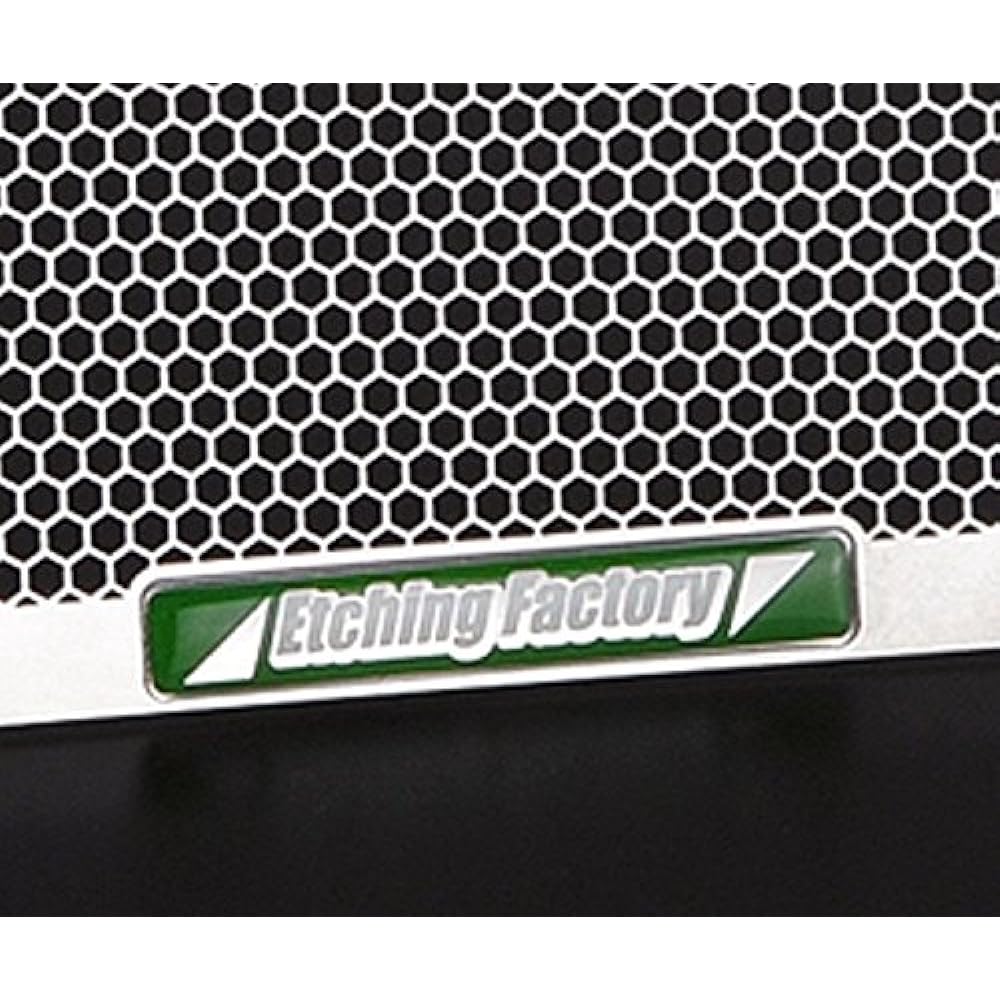 Etching Factory Core Guard Radiator Guard Emblem: Green Stainless Steel Super Black ZRX1200DAEG 09- RGK-ZRX1200-01-SB