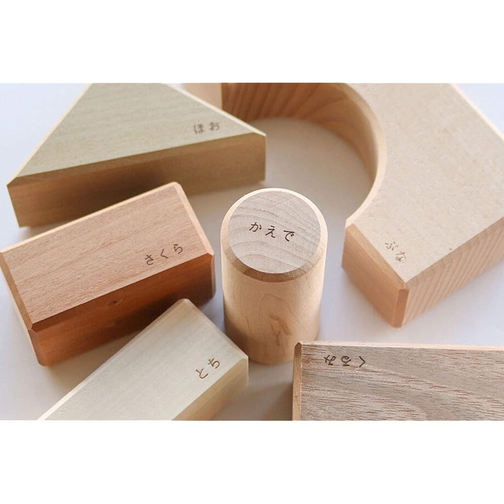 Oak Village Parquet Building Blocks (Wooden Box) Wooden Toy Great as a Baby Gift Wood Grain Unpainted Wooden Box External Dimensions Length 21 x Width 27 x Height 7cm 02121-00