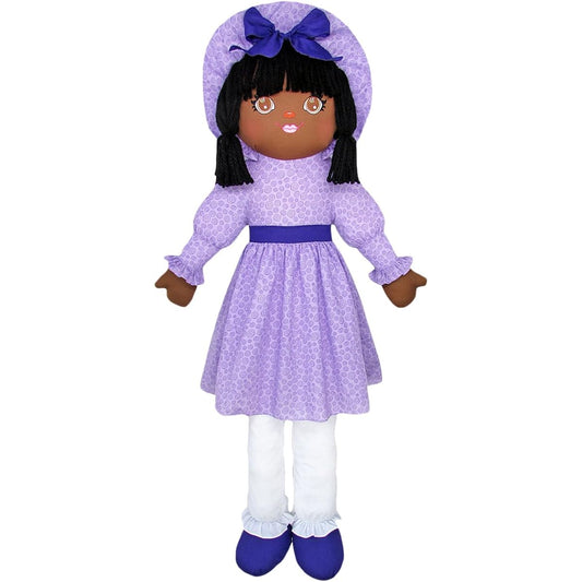 Anico Well Made Play Doll for Children Life Size Sweetie Mine, African American, 43" Tall, Lavender