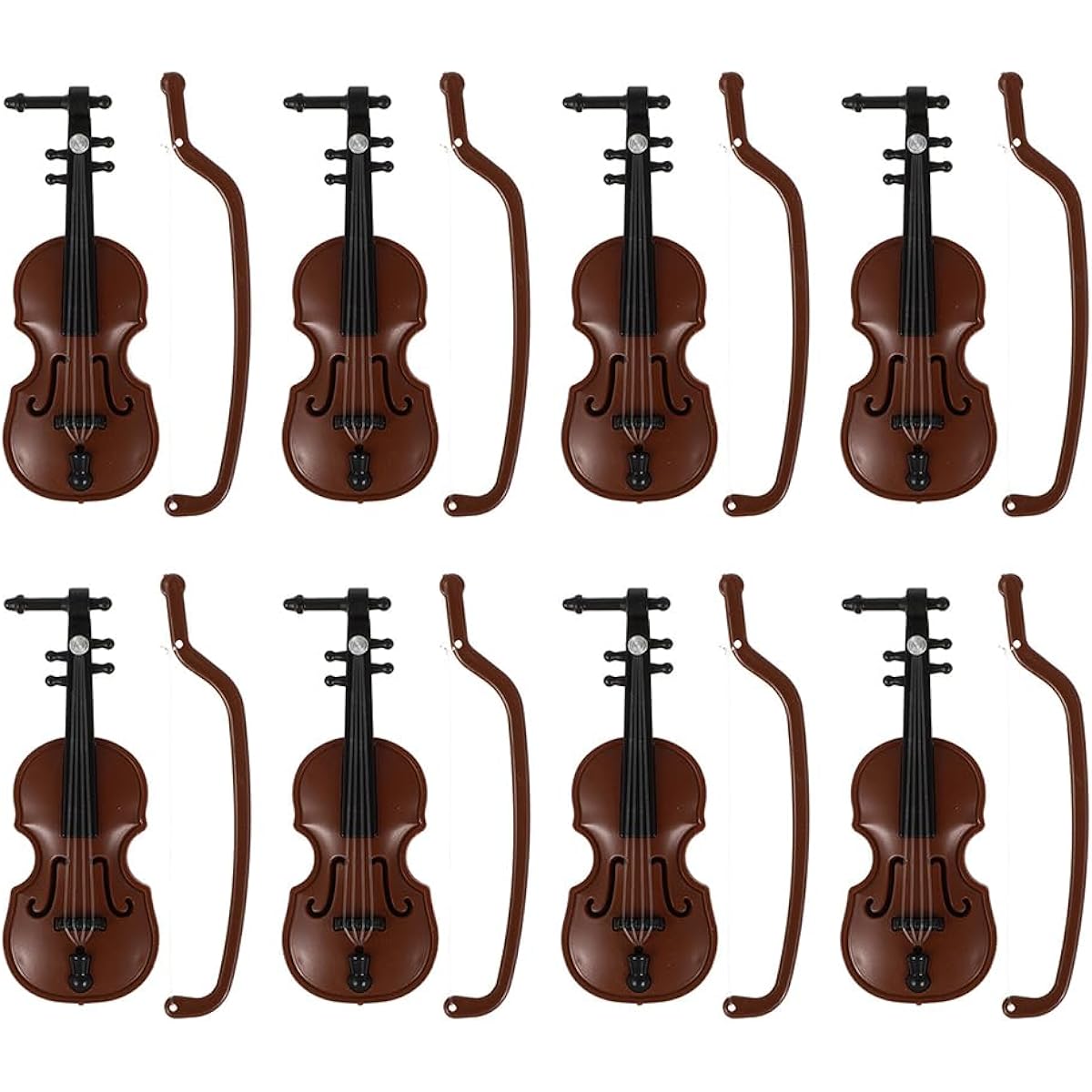 EXCEART 8pcs 1:12 Dollhouse Violin Miniature Mini Musical Instrument Collection Mini Figure Ornament for Dollhouse Music Box