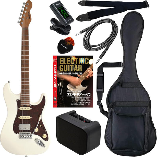 SELDER Electric Guitar Stratocaster Type ST-33RM/OW Owl White Beginner's Limited Set