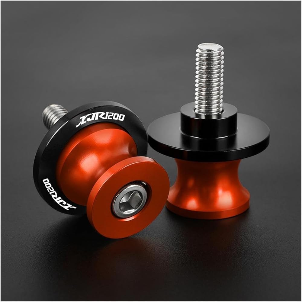 Swingarm Accessories FOR XJR1200 1995 1996 1997 1998 1999 Motorcycle Accessories CNC Aluminum Swingarm Spool Slider Rear Stand Screw (Color: C 6MM)