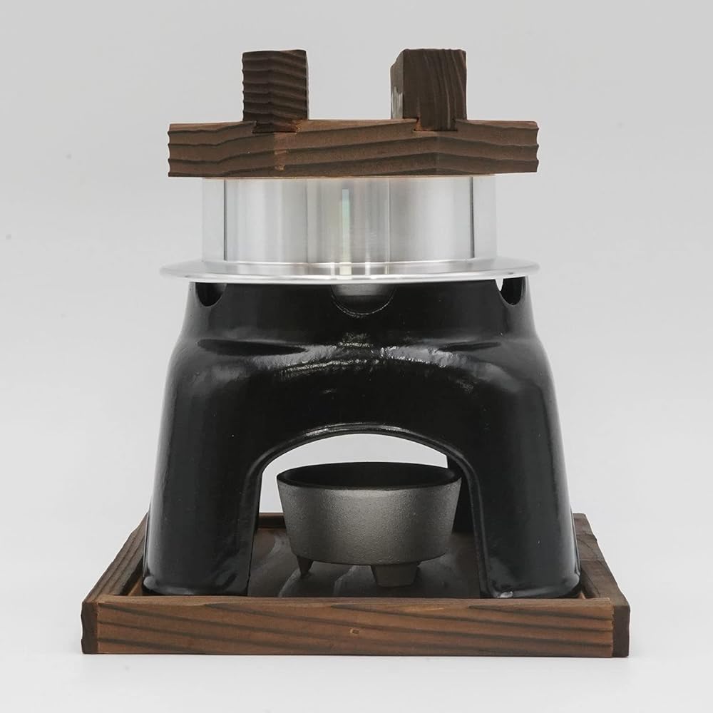 Tonami Shoten Mini Rice Pot, Rice Cooker, Kamado Set, Made in Japan, Black, Outdoor, Camping, Open Fire OK, Repaintable