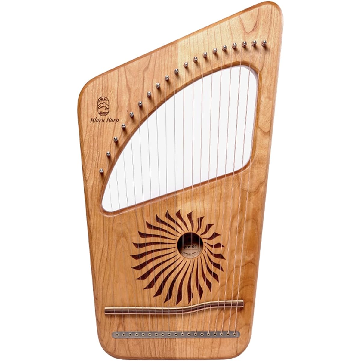 HLURU 19-string Harpica Kalimba finger-picked string instrument (beech wood + cherry wood)