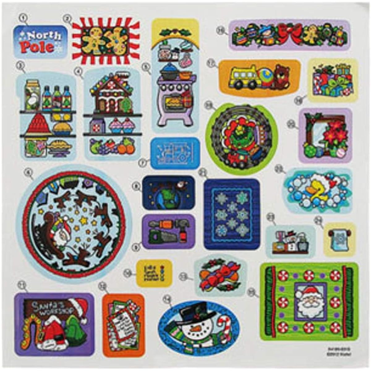 FIsher Price Little People Christmas Home - Replacement Stickers