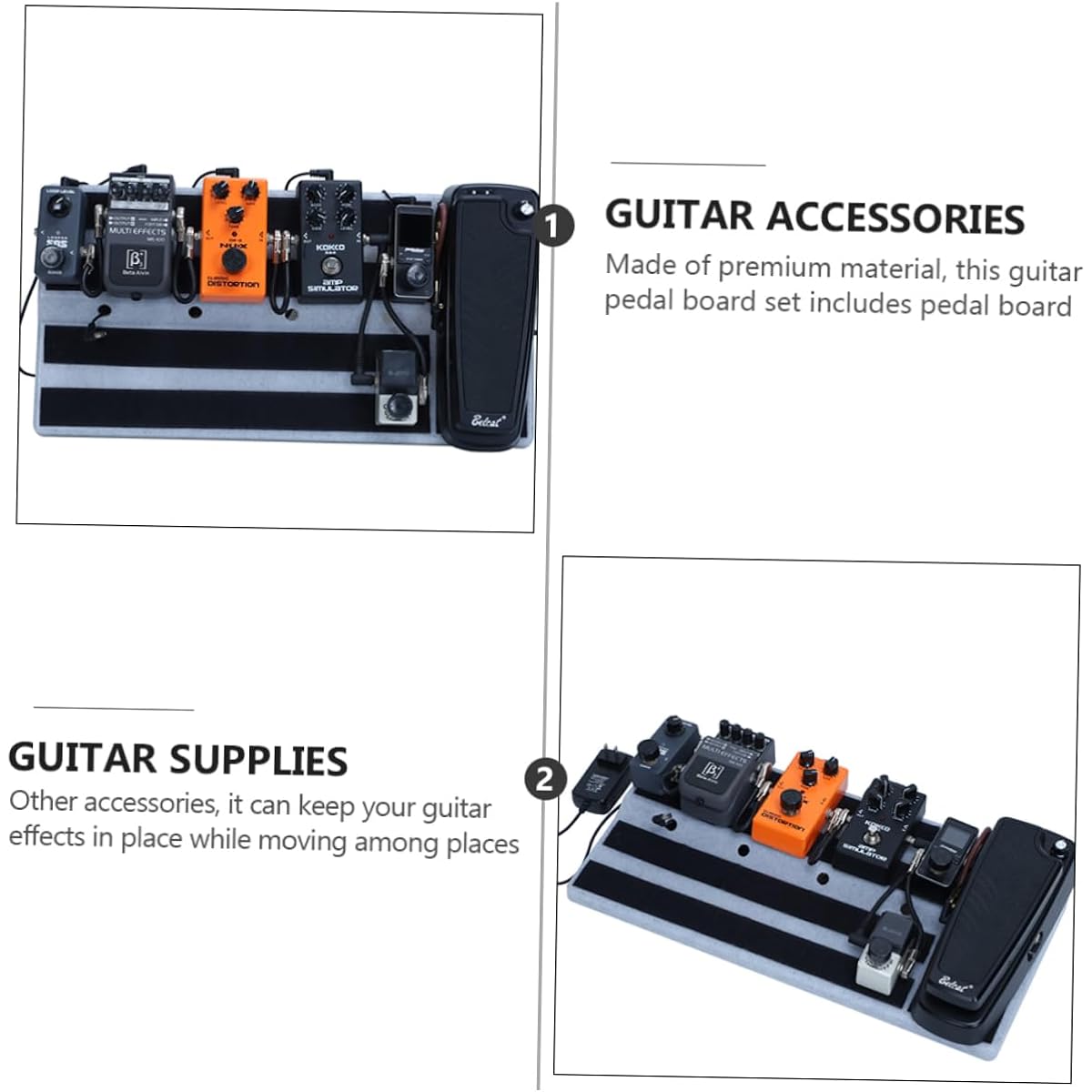 SWOOMEY 1 Set Effect Plate Guitar Effect Bracket Electric Guitar Pedal Effector Board Single Effect Pedal Board Monoblock Fixed Plate Musical Instrument