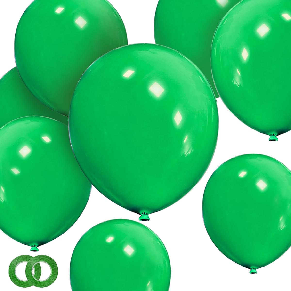 Green Balloons 12 Inch 100 Pack Thick Latex Green Balloons for Christmas Party Decorations