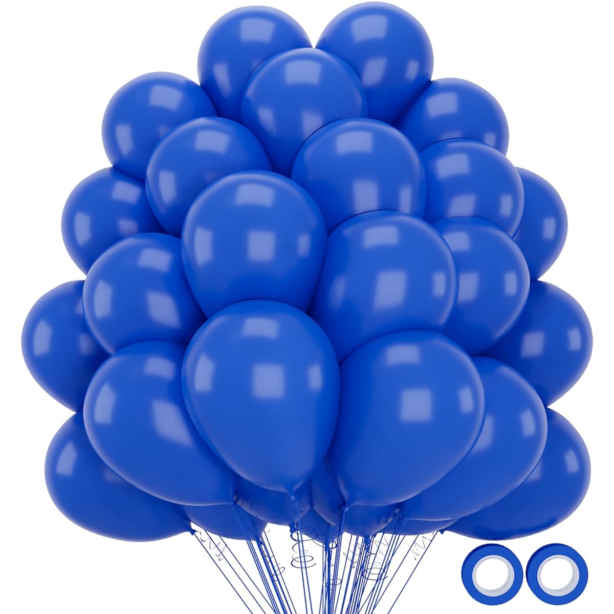 Moukiween Royal Blue Balloons 12 Inch 70pcs Blue Balloons for Wedding Bridal Shower Baby Shower Birthday 4th of July Party Decorations