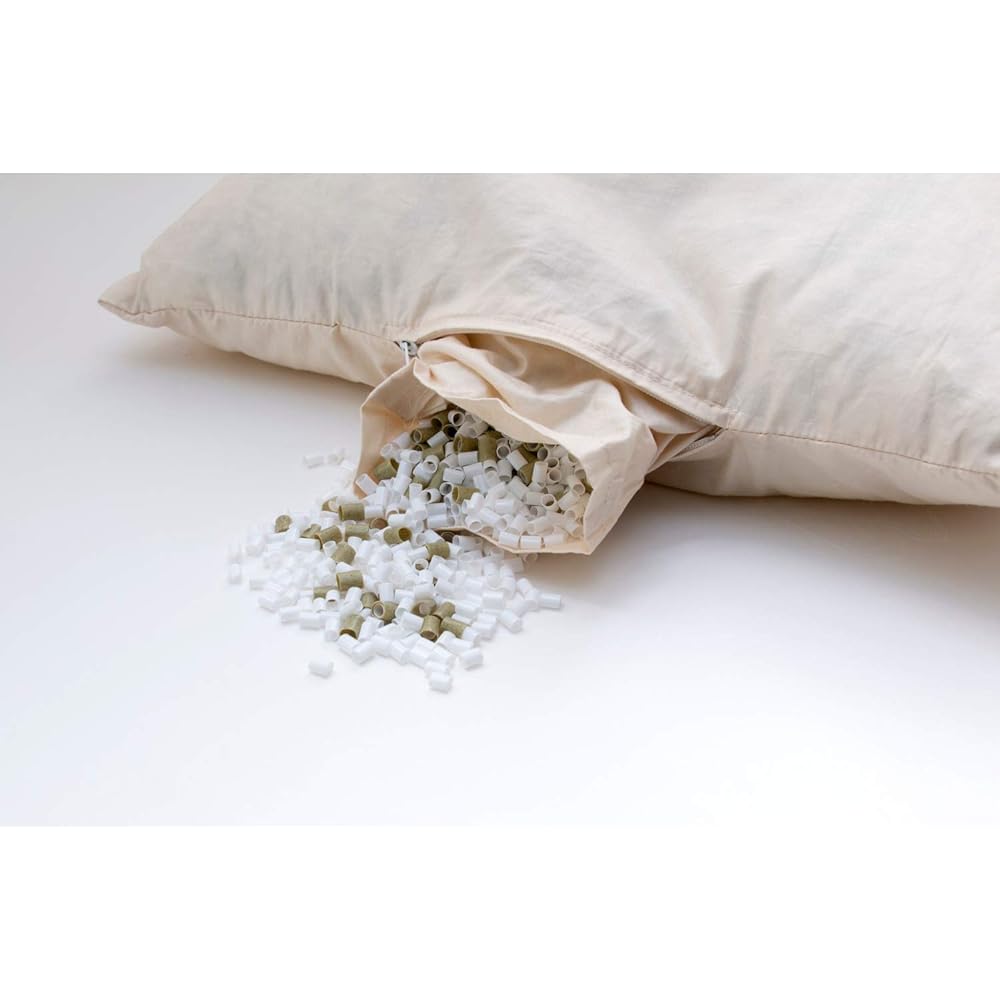 [Authentic French Bed Product] Pillow Beige 43x63cm "GreenTeaPillow-S" Itoen Collaboration Pillow Filling Weight 1.6kg Made in Japan 360182600