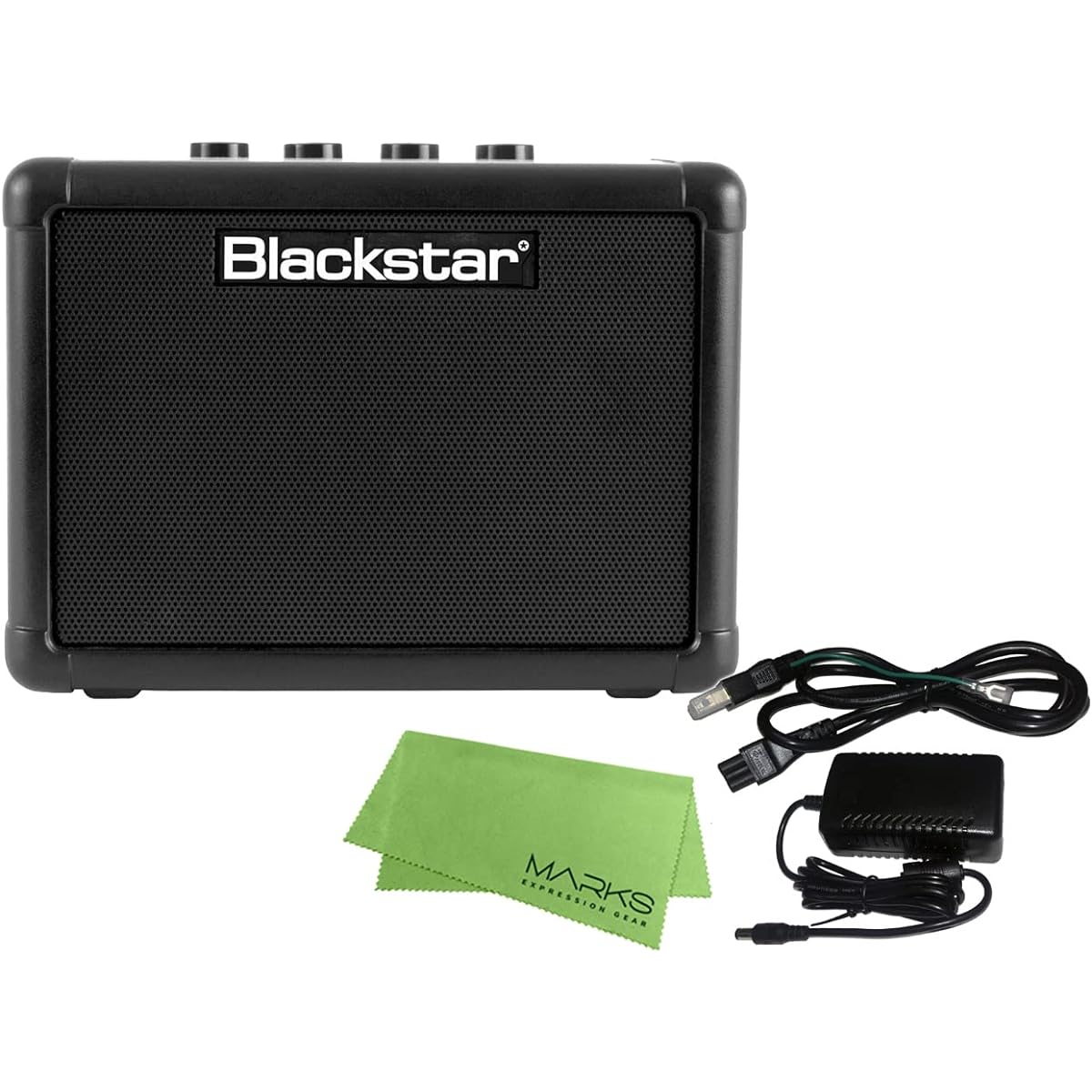 Blackstar Blackstar - 3W Mini Guitar Amplifier FLY 3 + Genuine AC Adapter FLY-PSU + Marks Music Original Cross Set