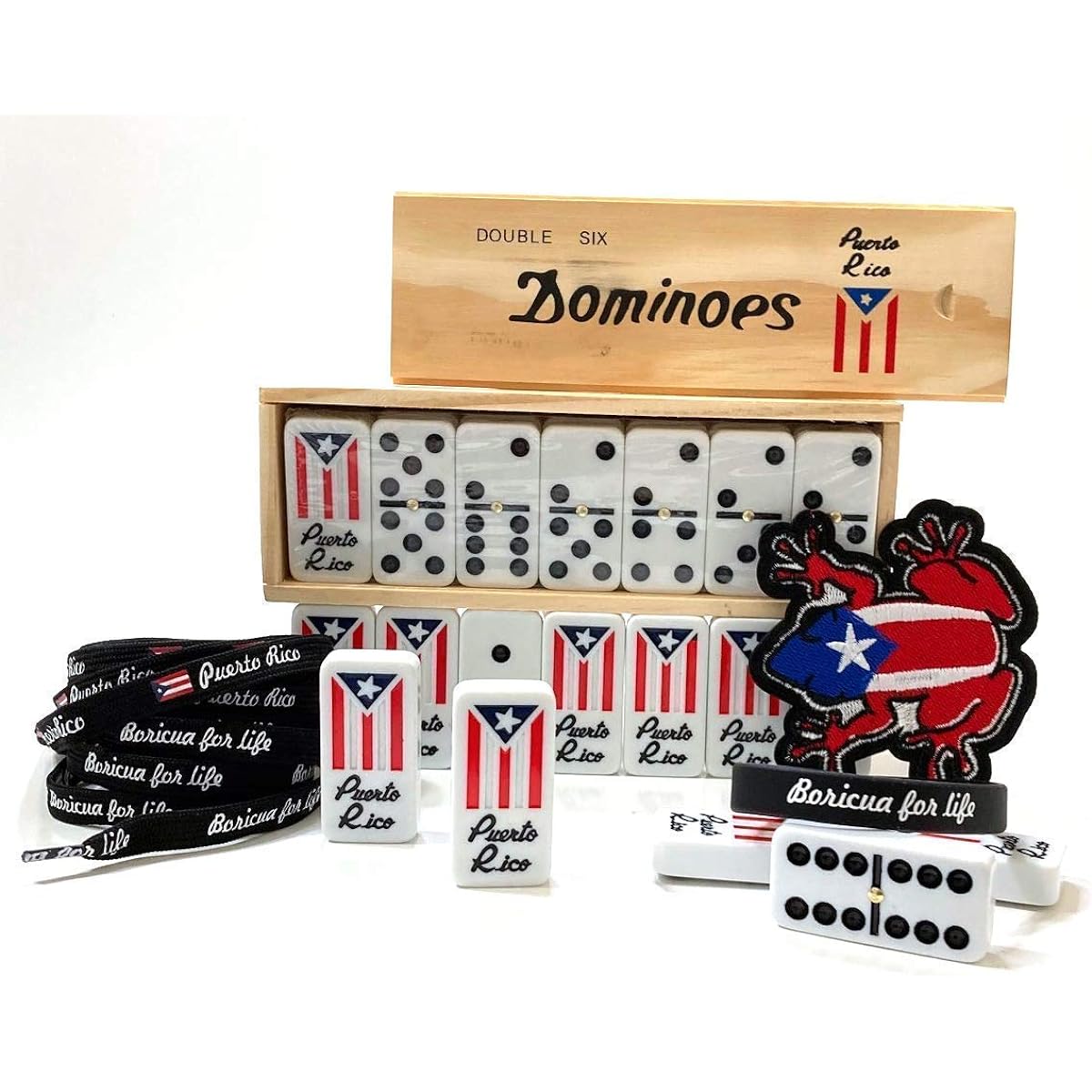 Puerto Rican Flag Dominoes Puerto Rico Bolivia Gift Pack Dominoes de Puerto Rico
