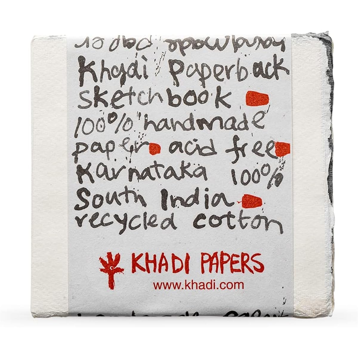 Khadi Handmade Watercolour Paper Pad 150gsm: Coarse: 15 sheets: 15x15cm
