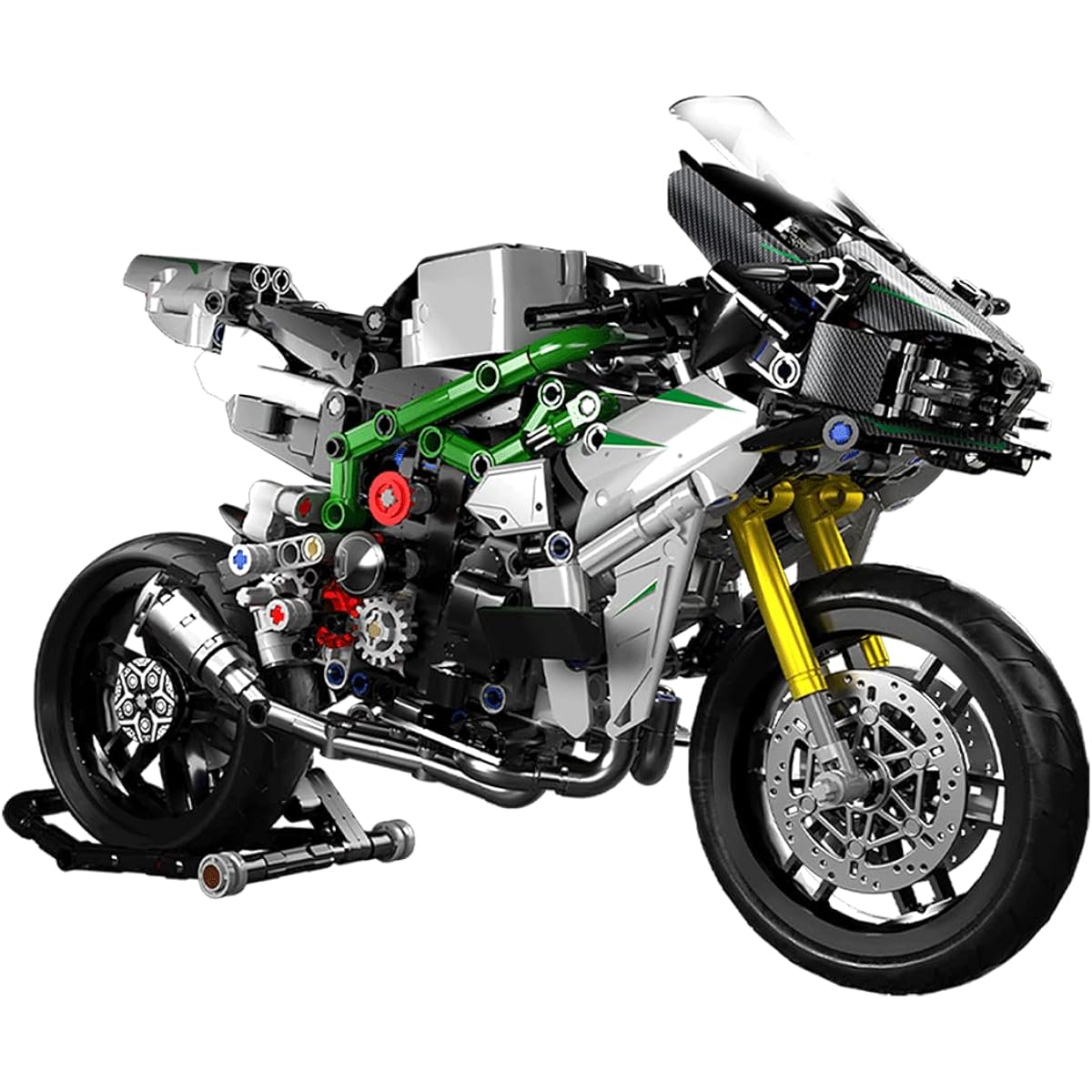 dOvOb Motorcycle Building Block Set, 858 Piece Bricks, Compatible with Major Brands
