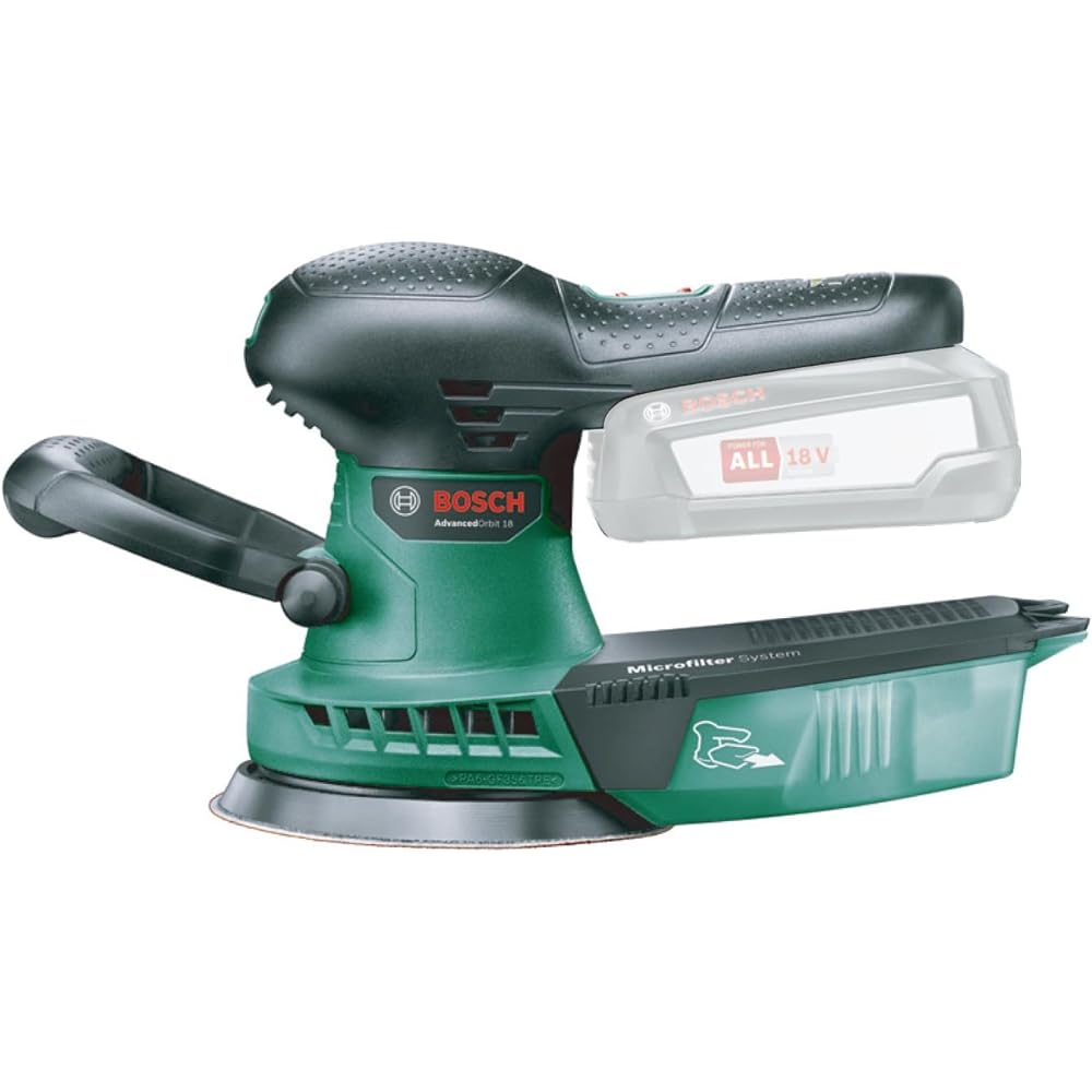 BOSCH 18V Cordless Dust Vacuum Random Action Sander (Body Only, Battery and Charger Sold Separately) ORB118