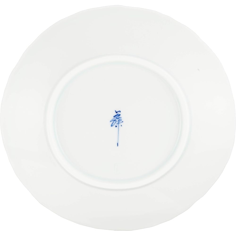 Arita ware, Fujimaki kiln, Fuchi-tataki, set of plates, blue and white porcelain, 52538