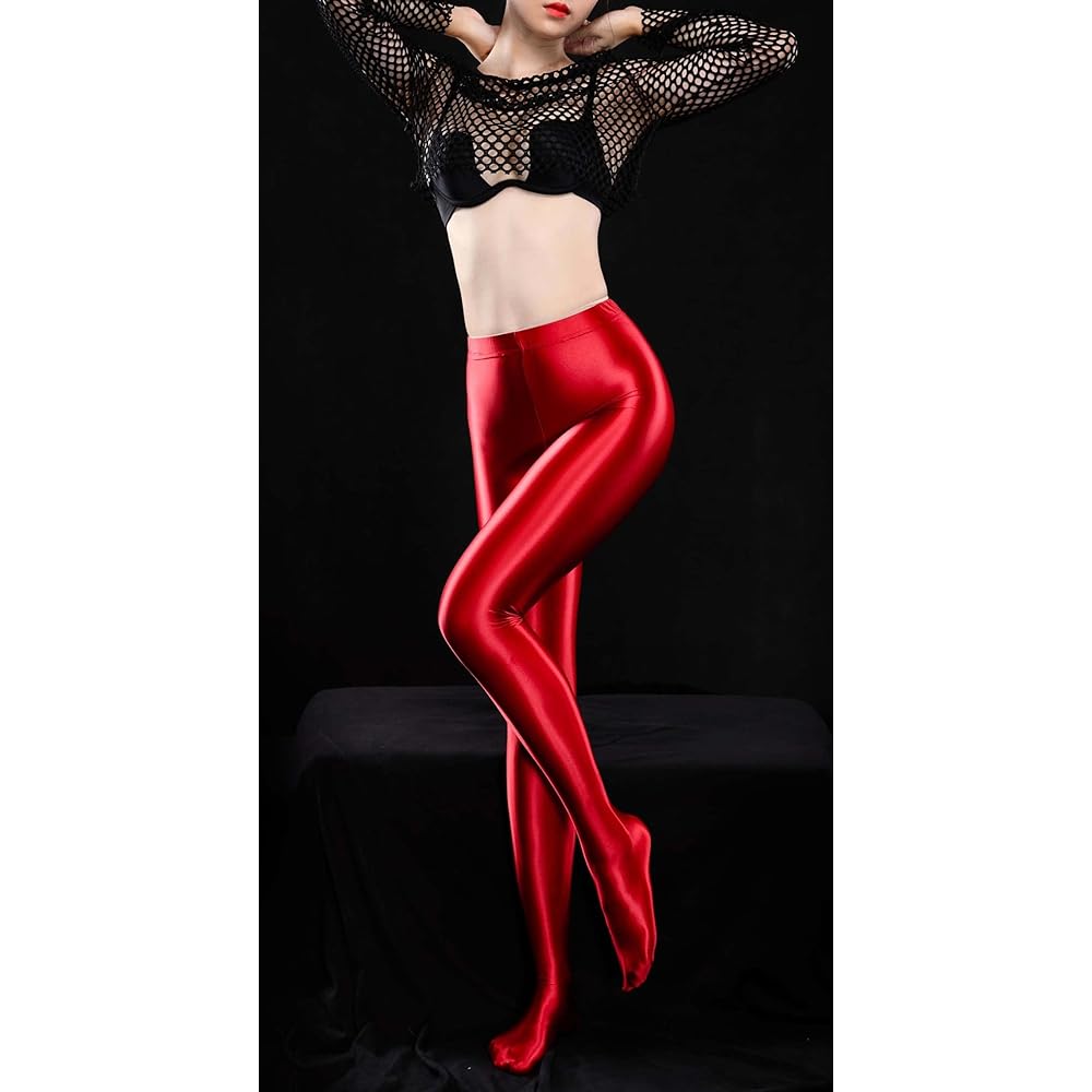 [Maeau] Women's Leggings, Tights, Stretchy, Spats, Pants, Long, Stretch, High Waist, Yoga Wear, Beautiful Legs, Casual, Dance, Yoga, Stylish, Shiny