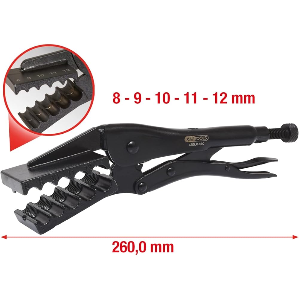 KS TOOLS Special clamping gripping pliers Ø 8-12mm 450.0350