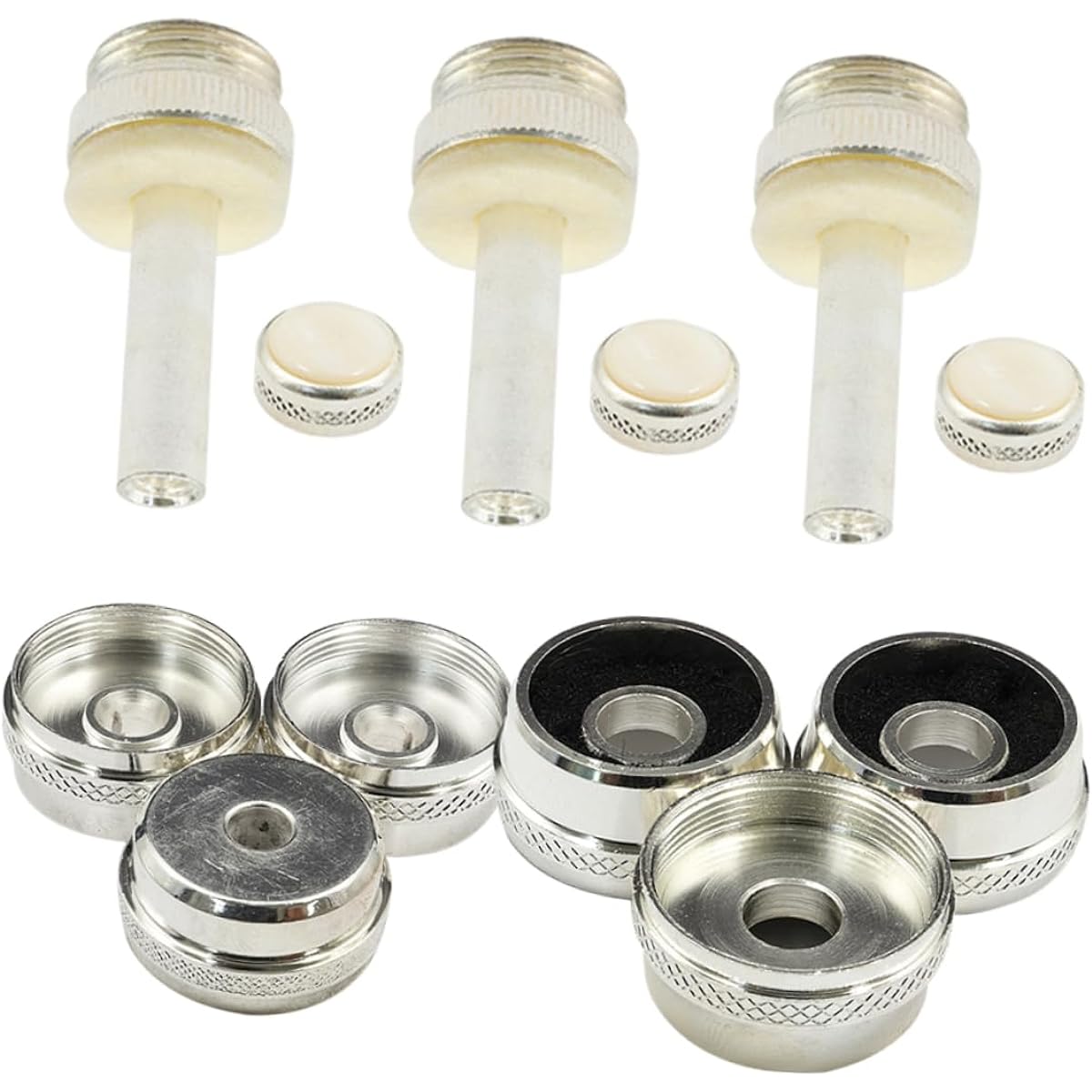 Vaguelly 3 Piece Set Baibei Trumpet Set Classy Horn Trumpet Piston Button Buckle Trumpet Cap Simple White Shell Meter Accessories Musical Instrument