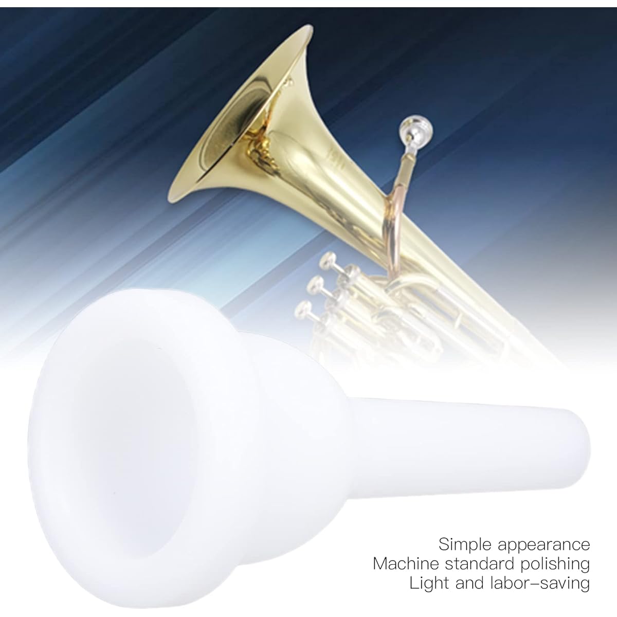 Eujgoov Tuba Mouthpiece ABS Plastic Mechanical Standard Polished Tuba Mouthpiece MTst-20