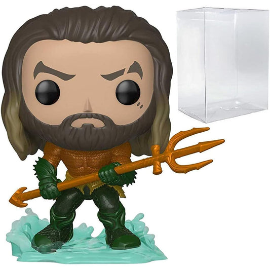 POP Heroes: Aquaman - Arthur Curry in Hero Suit Funko Vinyl Figure (with compatible box protector case), Multicolor, 9.5 cm