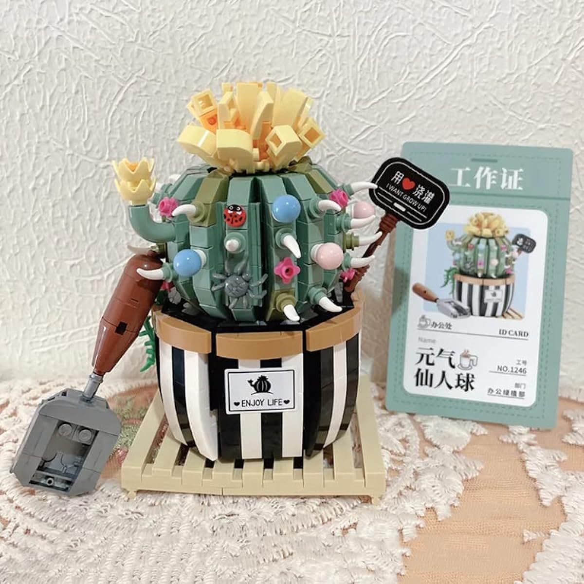 LOZ Mini Blocks 1657 1658 1659 1660 1661 1670 1671 1672 Kids Assembly Toy Brick Flower Puzzle Pot Plant Girls Gift Home Decor (1246-With Box)