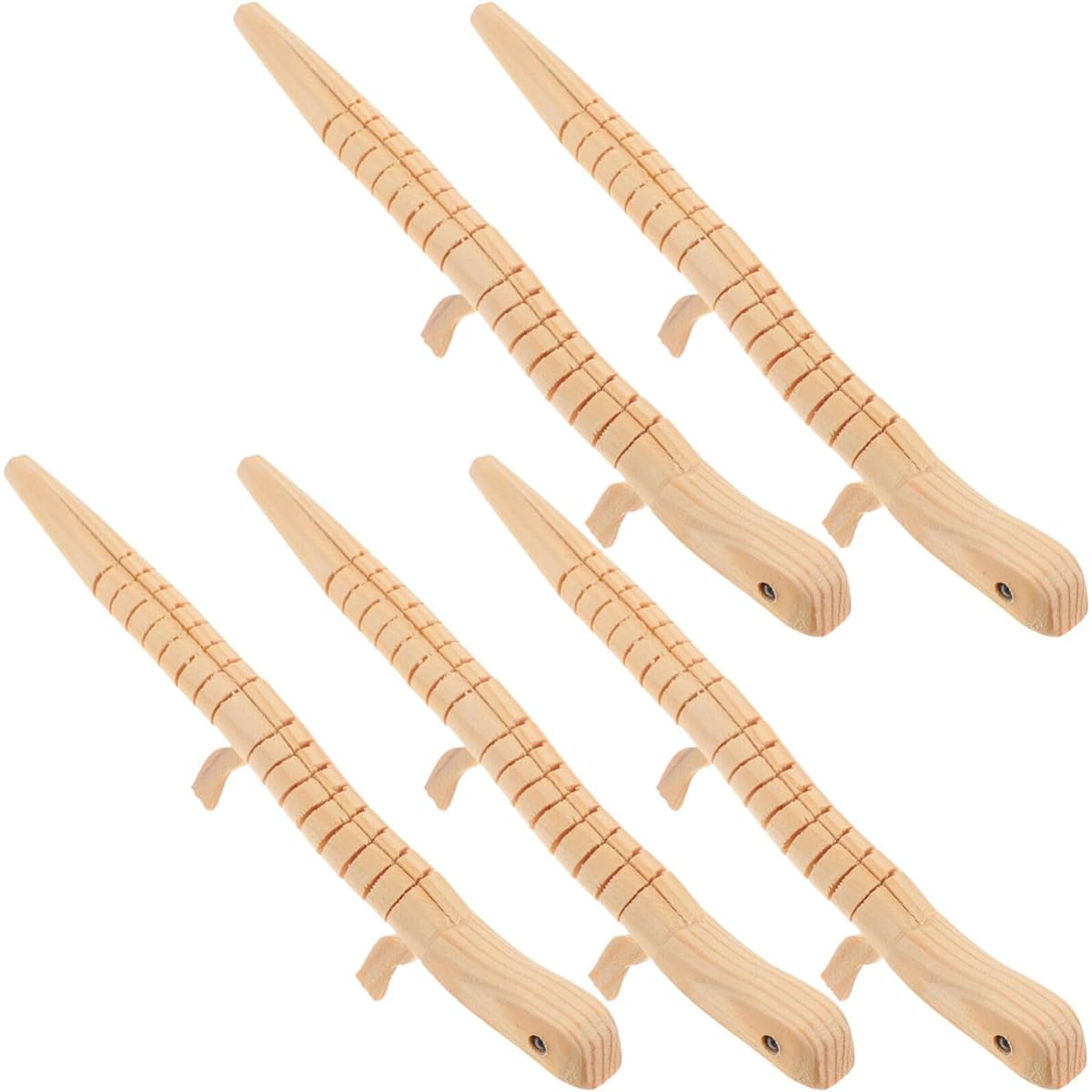 Toddmomy Wooden Lizards, 5pcs Unfinished Wooden Wiggly Lizards, Joint Flexible Wooden Lizards for Arts & Crafts, Halloween Party Decorations