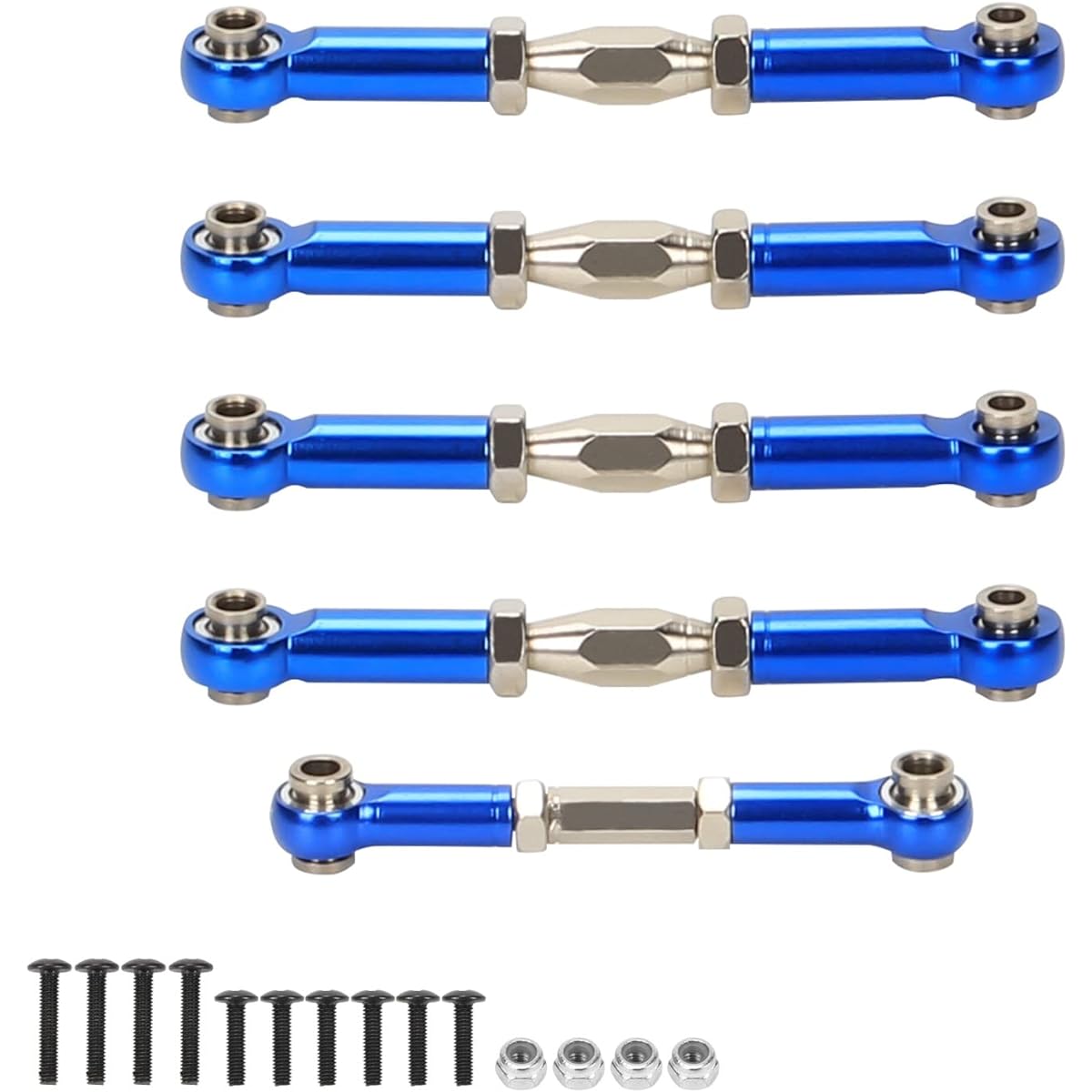 RCAWD Turnbuckle with Rod End for 1/10 Redcat Racing Blackout SC SC PRO XTE XTE PRO XBE PRO XBE PRO Upgrade Linkage Tie Rod Toe Link Parts BS213-016 Hop-up Blue